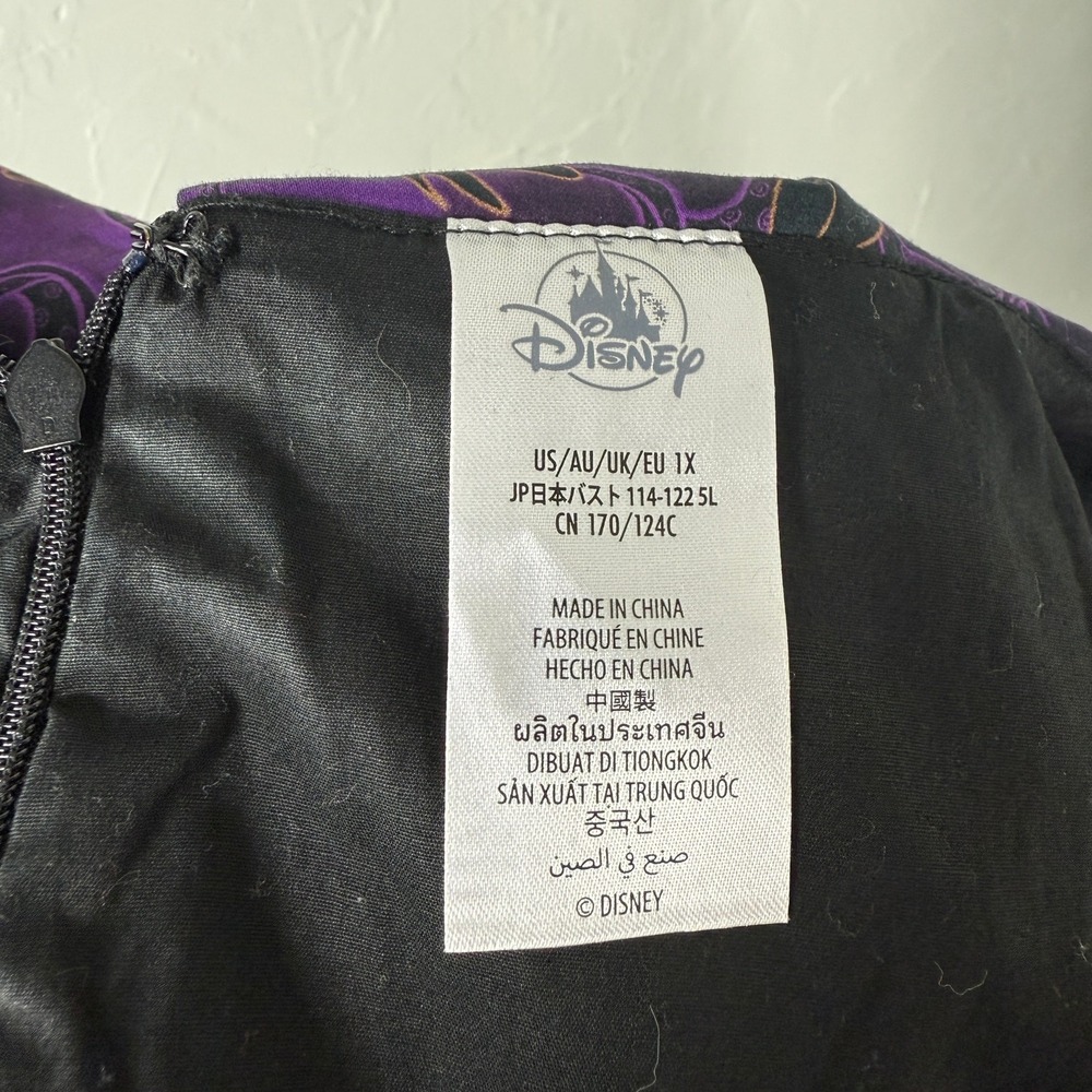 Disney Store 2024 The Little Mermaid Ursula Women's Dress 1X Plus Size Cotton R6 - Picture 7 of 8